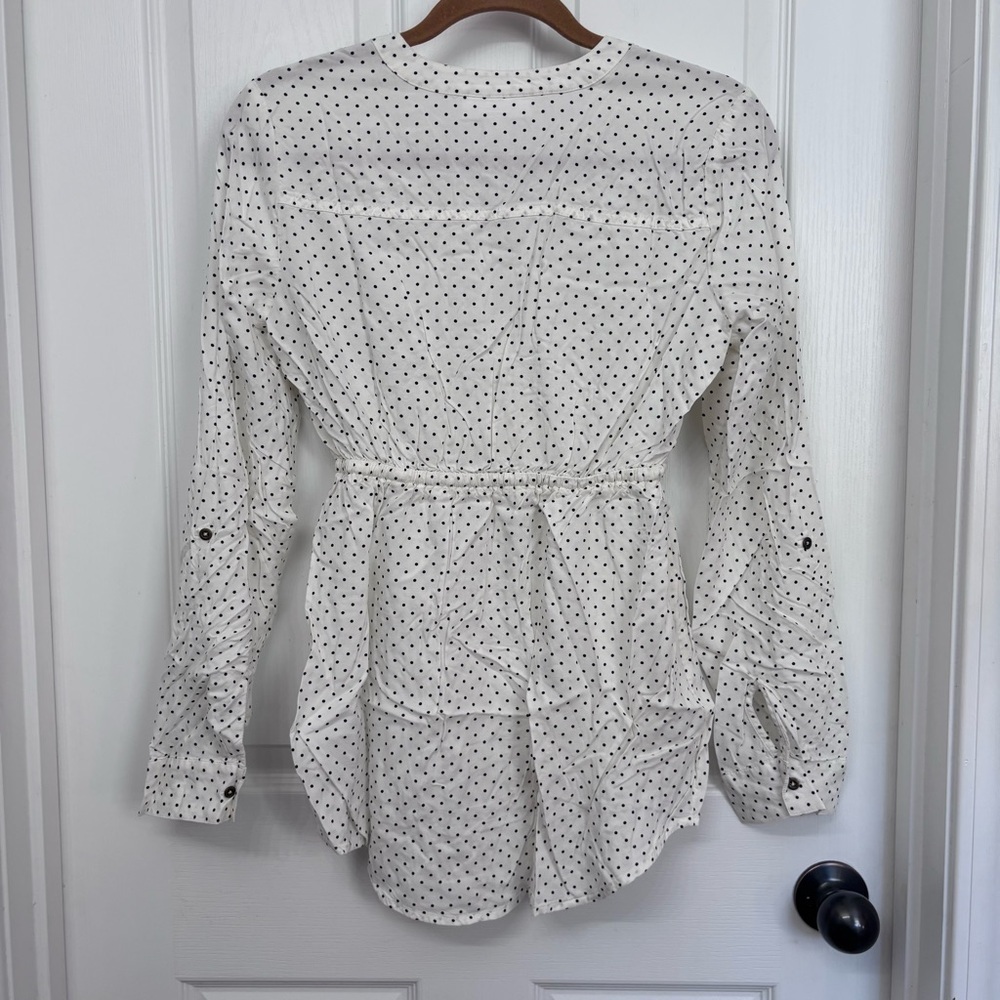 Ivory Polka Dot Maternity Blouse | Motherhood S - Picture 2 of 8